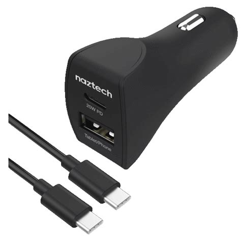 Sidedeal Naztech 20w Pd Usb C 12w Usb A Car Charger With Charging Cable