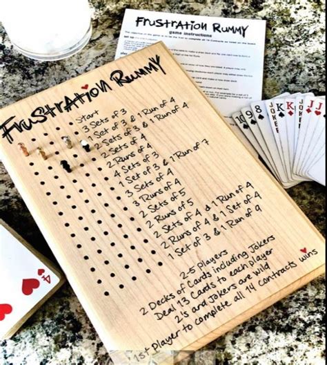 Frustration Rummy Players Game Rules Sheet DIGITAL FILE 60 OFF