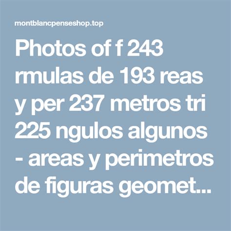 225 Reas Y Per 237 Metros De Figuras Geom 233 Tricas 3 3 Por 237 225