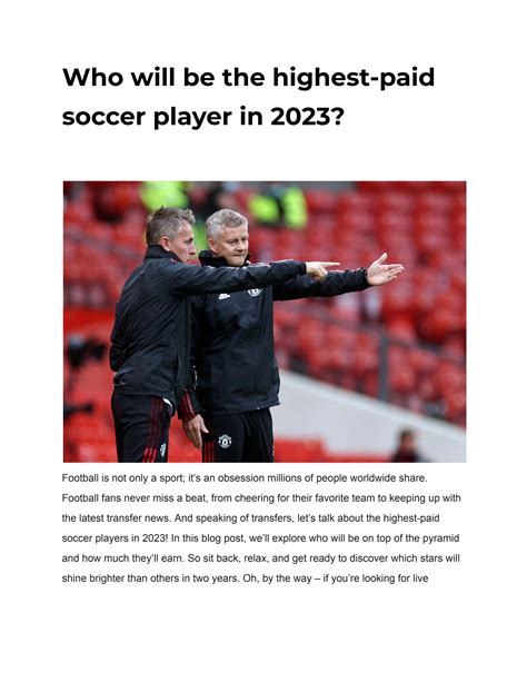 Who will be the highest-paid soccer player in 2023 by Hes Goals - Issuu