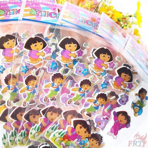 Ready Stock 🚚 Dora the Explorer DIY Stickers 1 Sheet Dora 3D Cartoon ...