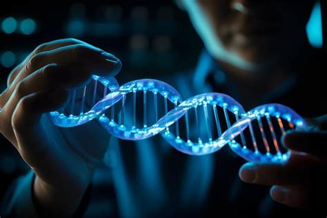 Estructura de la molécula espiral de la hélice del gen adn Foto Premium