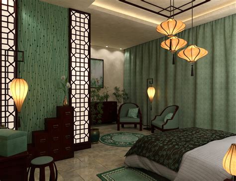 Modern Chinese Bedroom | Daz 3D