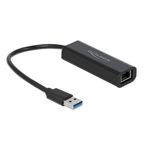 Delock Usb Gen Adapter Usb A Stecker Rj Buchse Schwarz