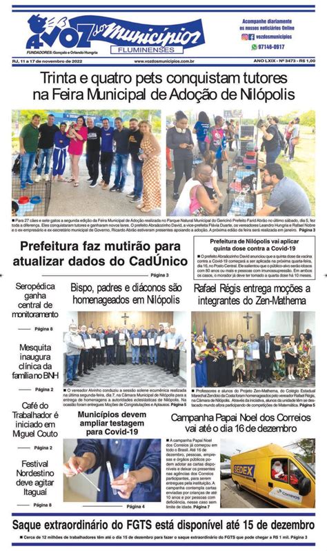 Calam O Edi O Voz Dos Municipios A De Novembro De