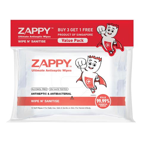 Zappy Ultimate Antiseptic Wet Wipes NTUC FairPrice