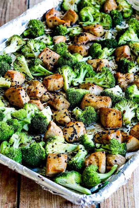 Sesame Chicken And Broccoli Sheet Pan Meal Kalyn S Kitchen