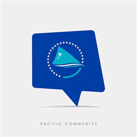 Premium Vector Pacific Community Flag Bubble Chat Icon