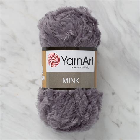 Yarnart Mink 50gr Fluffy Yarn Grey 335 Hobiumyarns