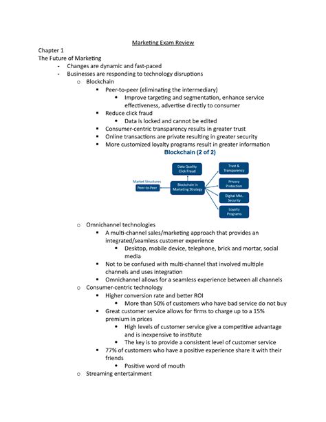 Review For Exam 1 Marketing Exam Review Chapter 1 The Future Of