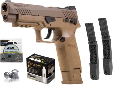 P320 Sig Sauer M17 ASP Airgun Pistol 177 Cal Coyote TAN With 15x12 Gr