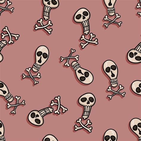 Premium Vector Vector Seamless Pattern Of Skulls