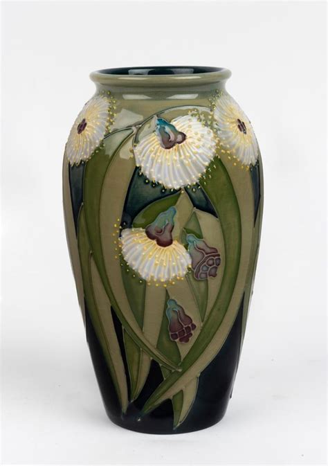 Lot A Moorcroft Tasmanian Blue Gum Vase 1993