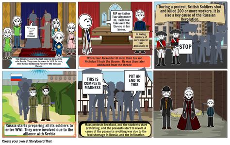 Russian Revolution Comic Strip Storyboard by fd851146