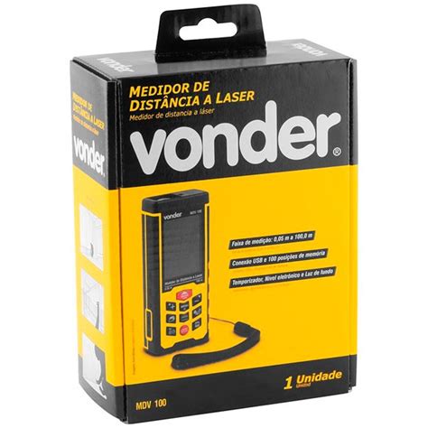 Medidor De Dist Ncia A Laser Metros Mdv Vonder