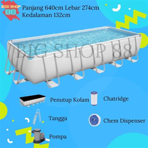 Jual KOLAM RENANG PORTABLE KOLAM RENANG KELUARGA RECTANGULAR POOL PRISM