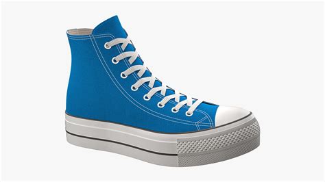 Chuck Taylor All Star Lift Platform High Top Blue 3D model | CGTrader