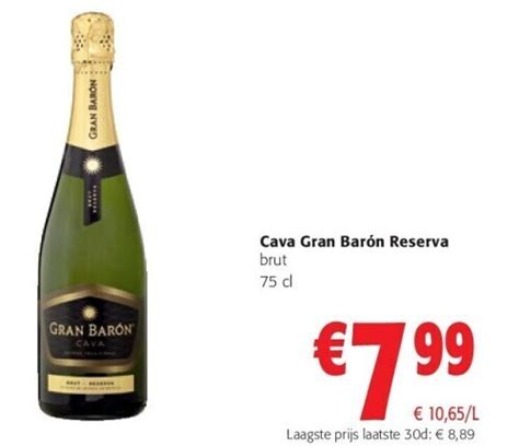 Cava Gran Bar N Reserva Brut Cl Promotie Bij Colruyt