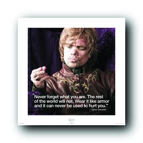 Never Forget What You Are The Rest Of The World Will Not Tyrion