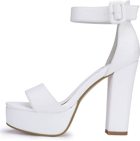 Buy Idifu 5 Inch Platform Heels For Women In5 Sabrina Sandals Chunky High Heels Ankle Strap Sexy