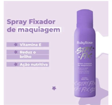 Spray Fixador De Maquiagem Stay Fix Ruby Rose