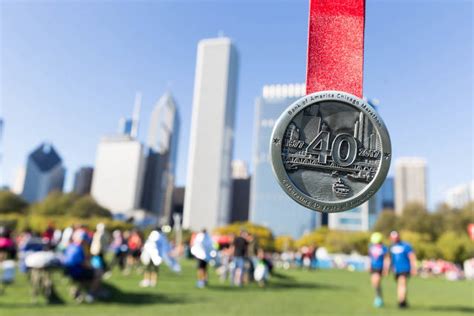 Medaille Zur Feier Des Jubil Ums Des Chicago Marathons