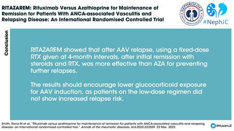 Rituximab Remission And Relapses In Anca Vasculitis Nephjc