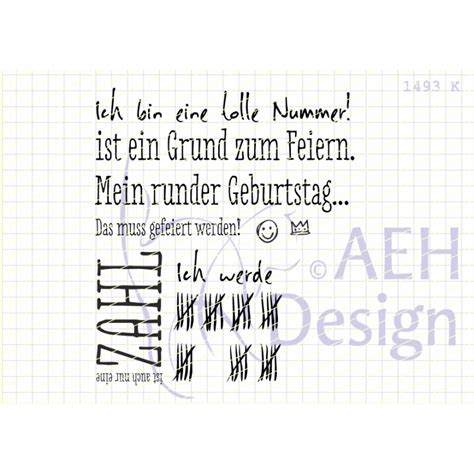 Aeh Design Gummistempel K Geburtstag Set Einladung Feier Krone