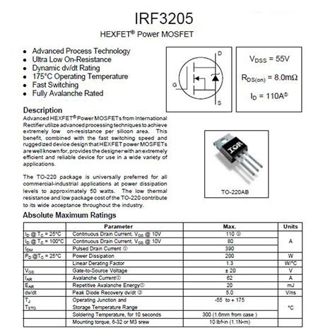 Irf Irf A Versatile Mosfet Transistor A V Diy Us Ship