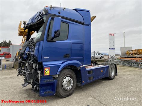 Buy Damaged Mercedes Benz Actros Retarder Truck Tractor France