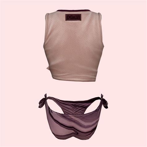 D Model Sexy Beach Bikini Pink VR AR Low Poly CGTrader