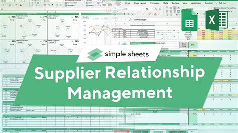 Supplier Relationship Management Excel Template Step By Step Video