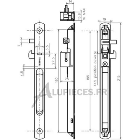 Fermeture simple coquille Technal GB Alupièces fr