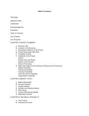 Table Of Contents Docx Table Of Contents Title Page Approval Sheet