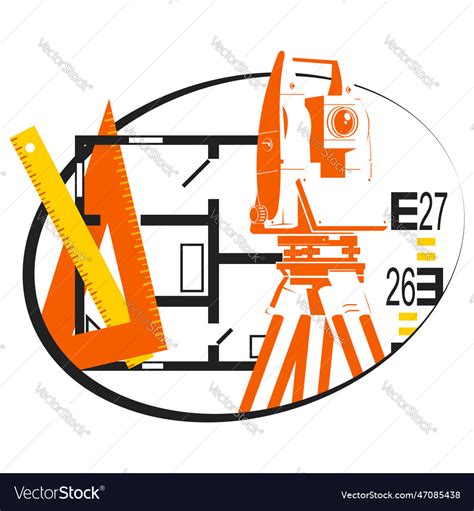 Geodesy and cadastre symbol for business Vector Image