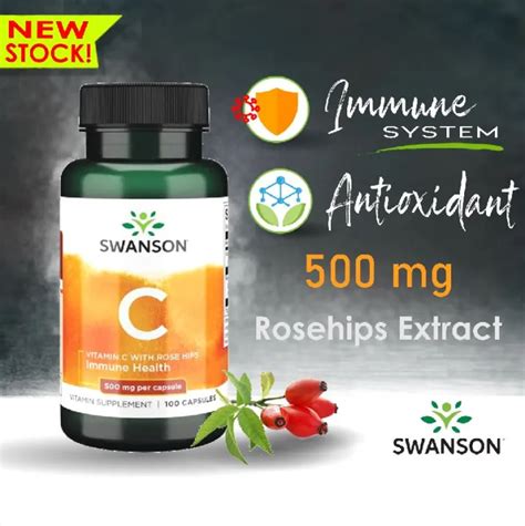 Swanson Vitamin C With Rose Hips 500 Mg 100 Caps Lazada Ph