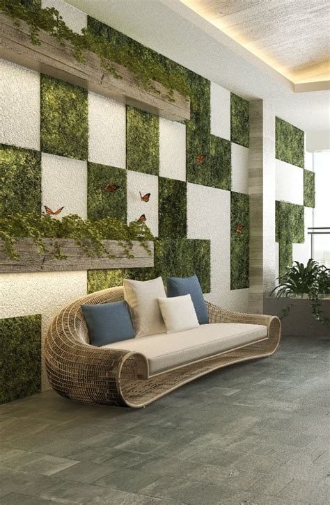 Moss Wall Ideas Green Wall Design Wall Texture Design Wall Panel