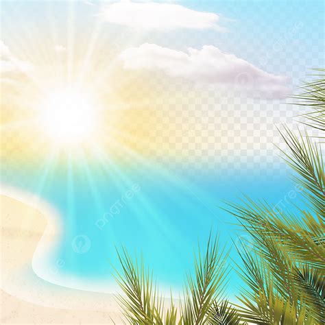 Sea Beach PNG Image, Summer Sunshine Beach Sea Water Sense Box, Summer, Sunshine, Beach PNG ...