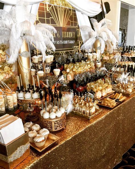 Great Gatsby Candy Buffet Doğum Günü Partisi Fikirleri Muhteşem