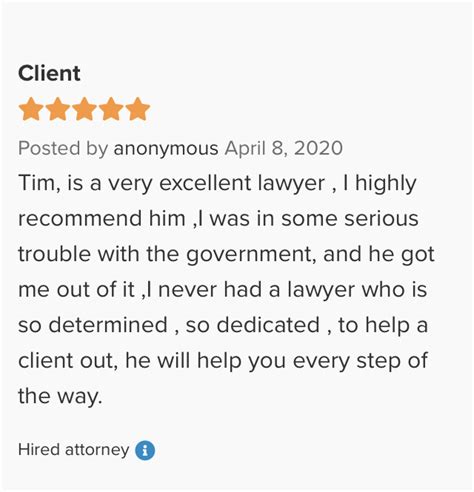 Thanks To Our Client For This Wonderful Review Of Tim Zerillo For A