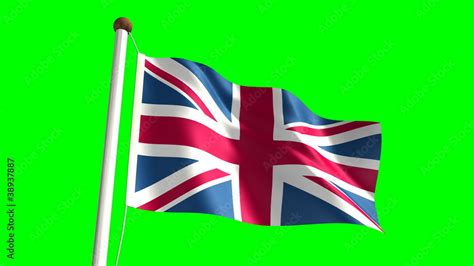 United Kingdom flag (Loop & green screen) Stock Video | Adobe Stock