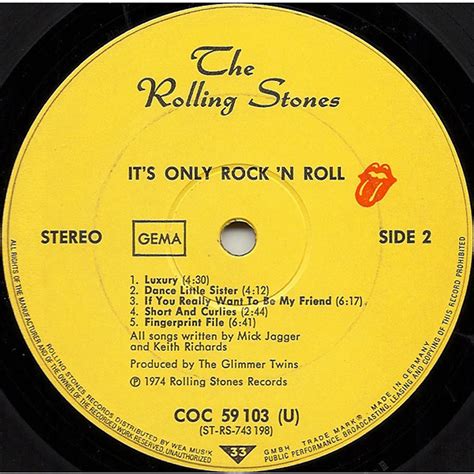 The Rolling Stones Its Only Rock N Roll Vinyl Lp 1974 De Original Hhv