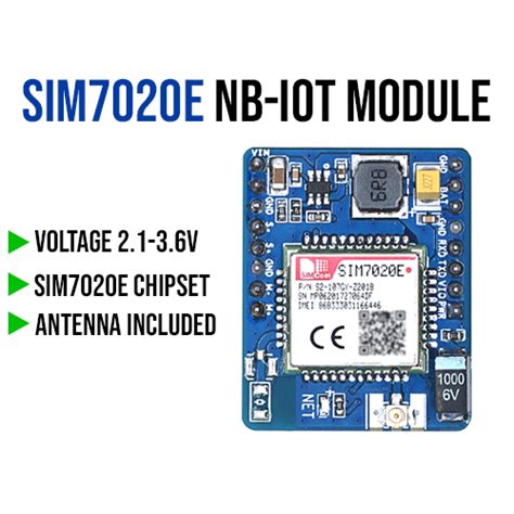 SIM7020E NB IoT Module Antenna Micro Robotics