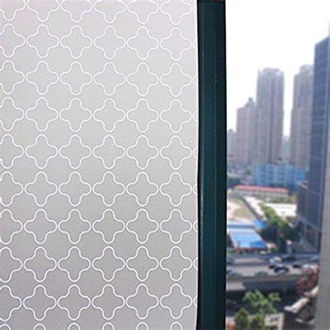 Decorative Privacy Windows Film Sticker Clover Pattern Window Cling