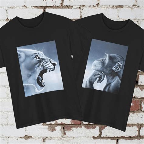 funny rage bait lion monkey meme shirt funny matching shirts
