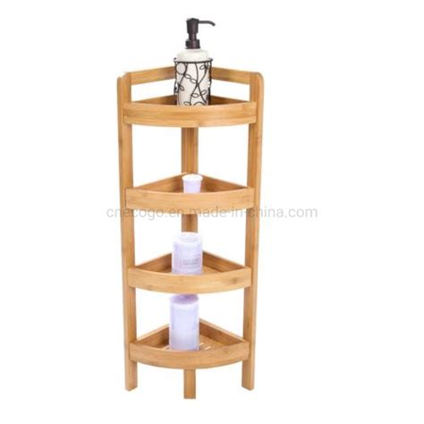 Bamboo Corner Shelf Bathroom Tier Storage Shelf Bathroom Display