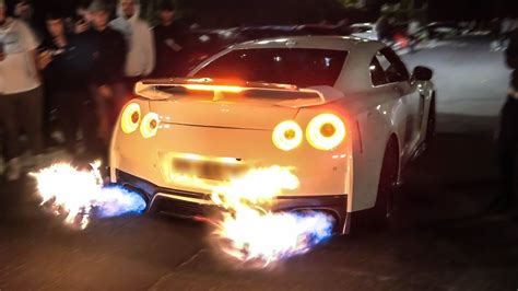 680BHP NISSAN R35 GT R STAGE 4 Flames Accelerations Turbo