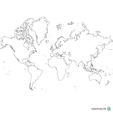 Stepmap Stumme Welt Landkarte Für Welt