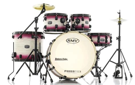 Bateria Rmv Fibertech Pink Wood Burst Pratos E