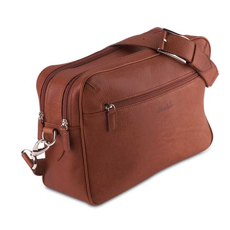 Pineider Country Leather Reporter Shoulder Travel Bag Men And Women